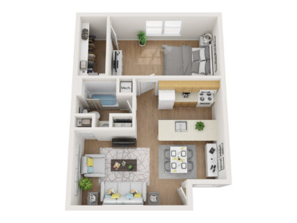 1 Bed / 1 Bath / 620 sq ft / Availability: Please Call / Deposit: $600+ / Rent: $1,075