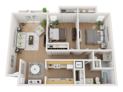 2 Bed / 1 Bath / 880 sq ft / Availability: Please Call / Deposit: $600+ / Rent: $1,250